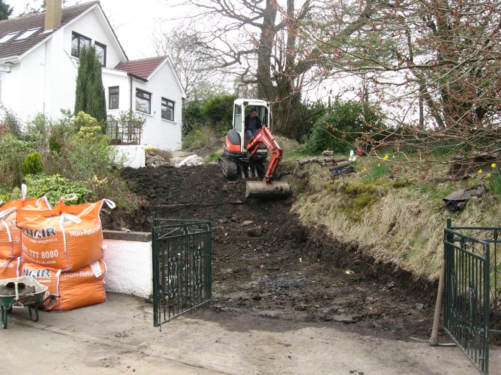 Creating a level driveway